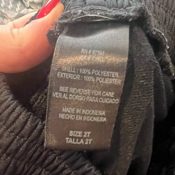 Adidas Toddler Boy Jogger Track Pants Size 2T Black Printed Pull On - Picture 4 of 4